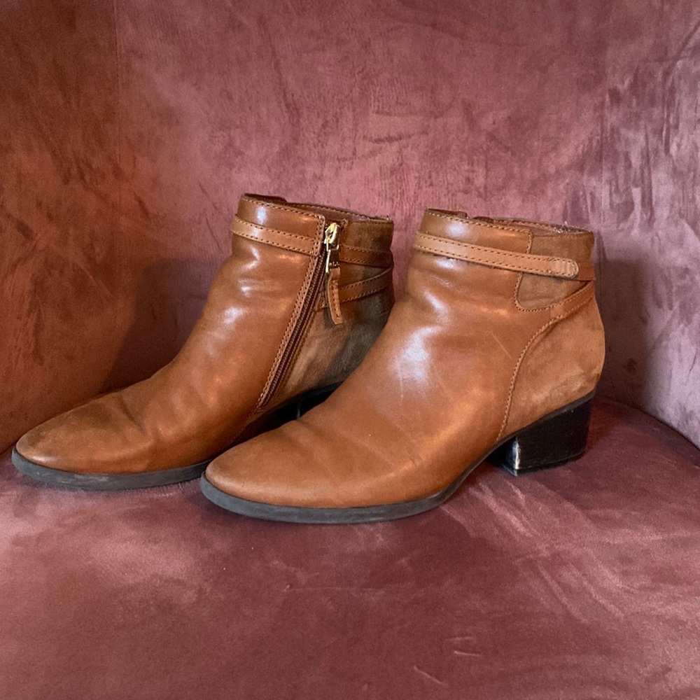 Cognac Damara Booties - Lauren Ralph Lauren